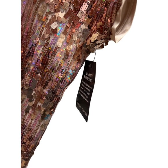 Boston Proper NWT Pink Sparkle Sequin Short Sleeve Shift Dress - Picture 7 of 9